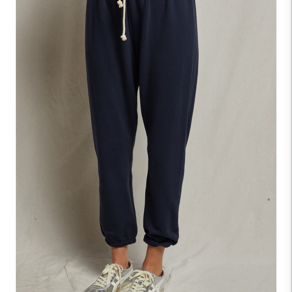 Perfect White Tee navy joggers. Never worn. Washed once.